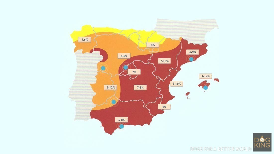 zonas de espaa afectadas por la leishmaniosis